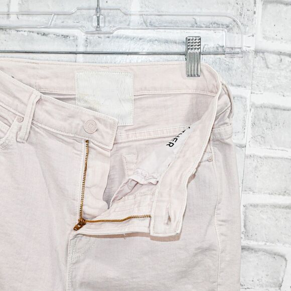 MOTHER Superior Denim High Waisted Rascal Ankle Jeans Soft Pink sz 25 - Picture 2 of 15
